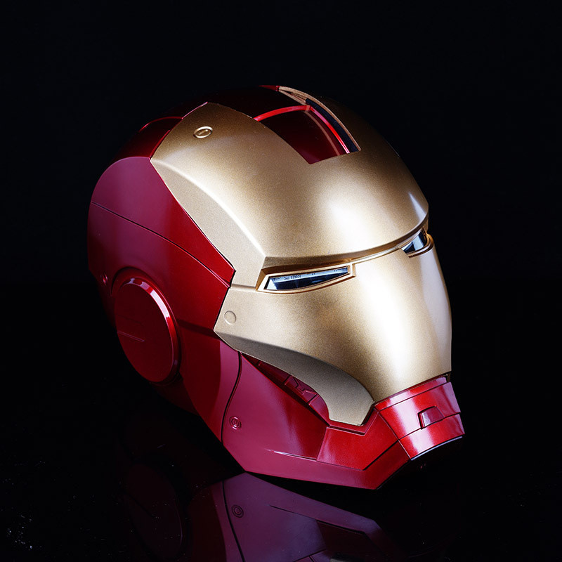 🔥JOJO潮玩🔥鋼鐵俠頭盔MK7 1:1 麵具可打開 可髮光 兒童禮物模型cosplay道具