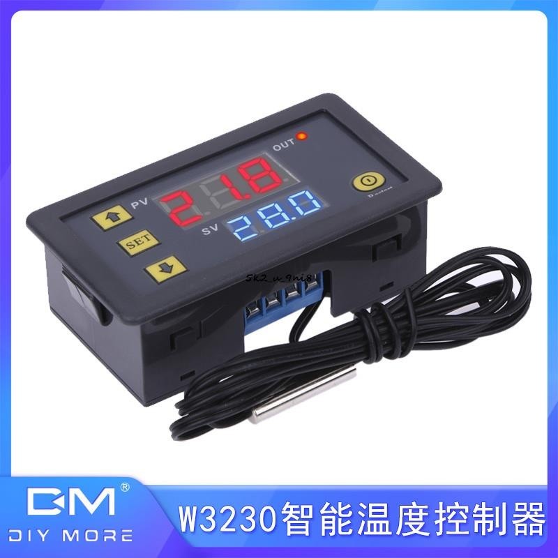 W3230高精度數顯溫控器DC12/24V AC110-220V智能溫度控制開關模塊