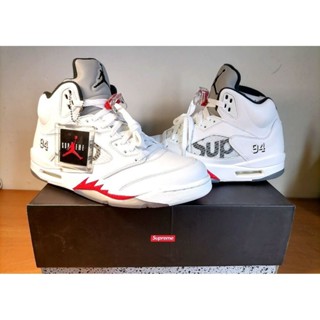 限時特惠 Air Jordan 5 Retro Supreme White 籃球鞋 運動鞋 男女 824371-101