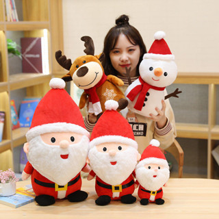 桃園出庫聖誕老人雪人卡通毛絨玩具麋鹿公仔活動玩偶佈娃娃聖誕節年會禮物 ZXC8