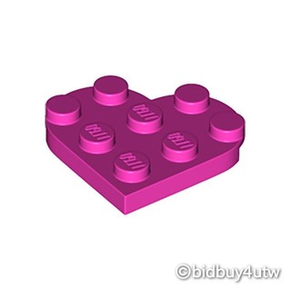 LEGO零件 圓形平板 3x3 Heart 39613 深粉紅 6254513【必買站】樂高零件