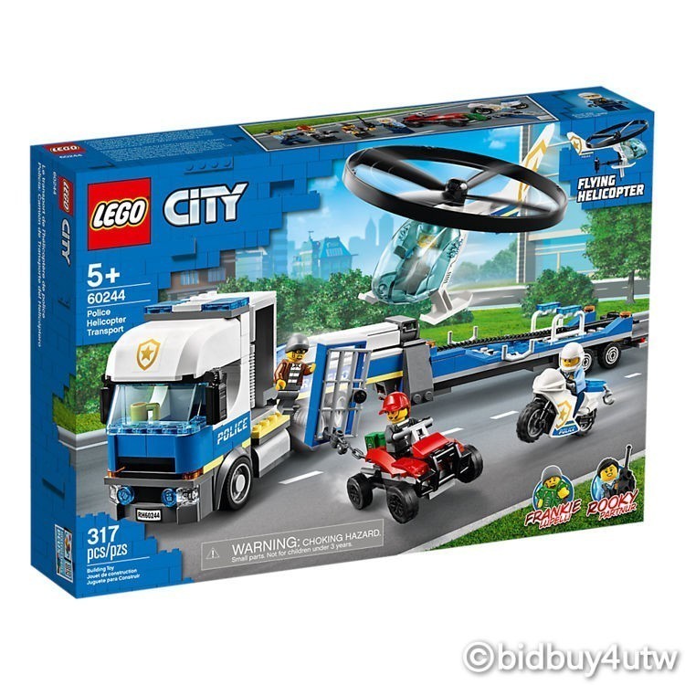 LEGO 60244 警察直升機運輸車 城鎮系列【必買站】樂高盒組