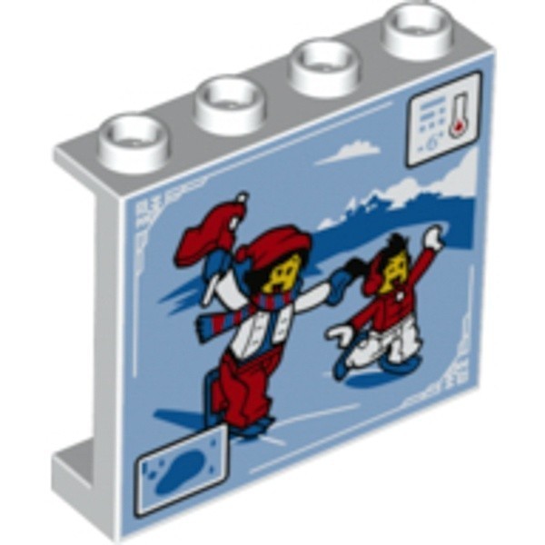LEGO零件 印刷平滑嵌板 1 x 4 白色 60581pb200 6372570【必買站】樂高零件