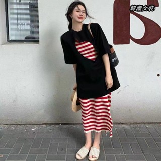 【大尺碼女裝M-5XL 40-150kg】加大加肥2-300斤夏季愛心鏤空寬鬆上衣胖mm240斤顯瘦洋裝套裝