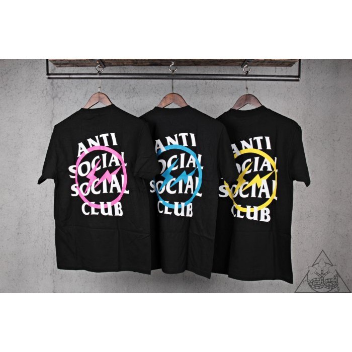 免運Anti Social x Fragment T-Shirt ASSC 閃電 短T【ASS