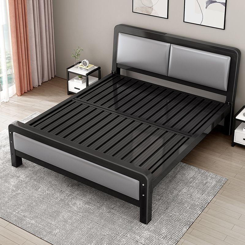 【現貨】鐵藝床雙人床現代簡約1.8米1.0米出租房單人鐵架床經濟型傢用軟包