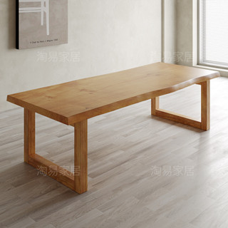 工業風 北歐風 傢具北歐實木餐桌簡約 白蠟木長條桌 原木日式大板桌 莫比恩桌子 工作家具