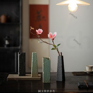 嘉義出貨 小花器 復古風 禪意 陶瓷花瓶 居家擺件 桌面辦公室擺件 小花插 客廳電視櫃仿真花 幹樹枝花瓶