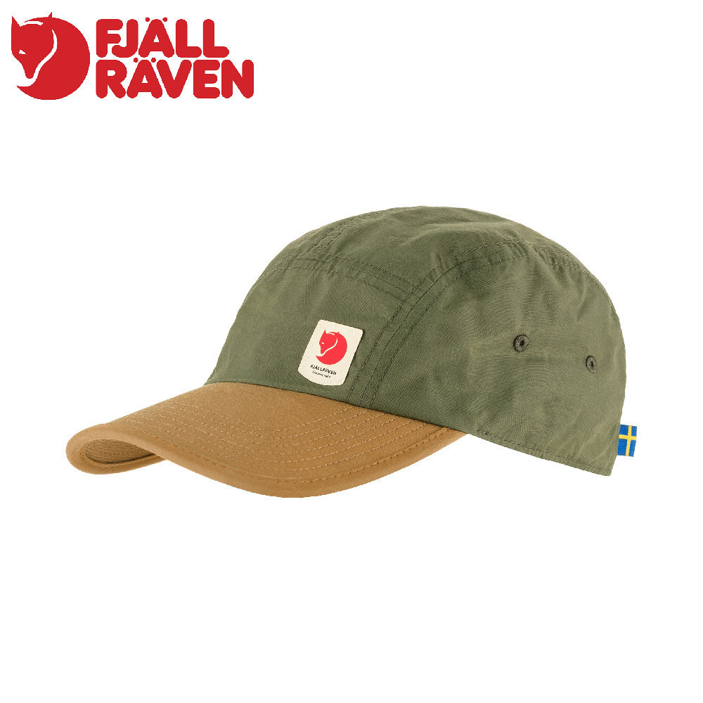 【Fjallraven 小狐狸 High Coast Wind Cap 棒球帽《綠/蕎麥棕》】F12100004/鴨舌帽