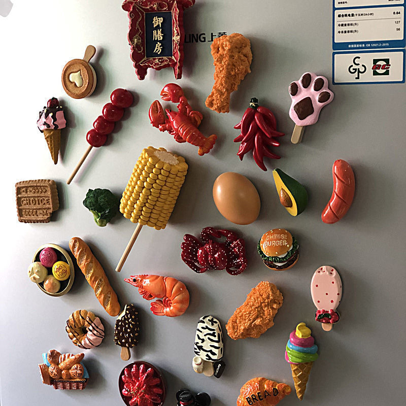 S卡通貼@立體仿真食物冰箱貼磁貼個性創意3d可愛磁性貼磁鐵吸鐵石冰箱裝飾