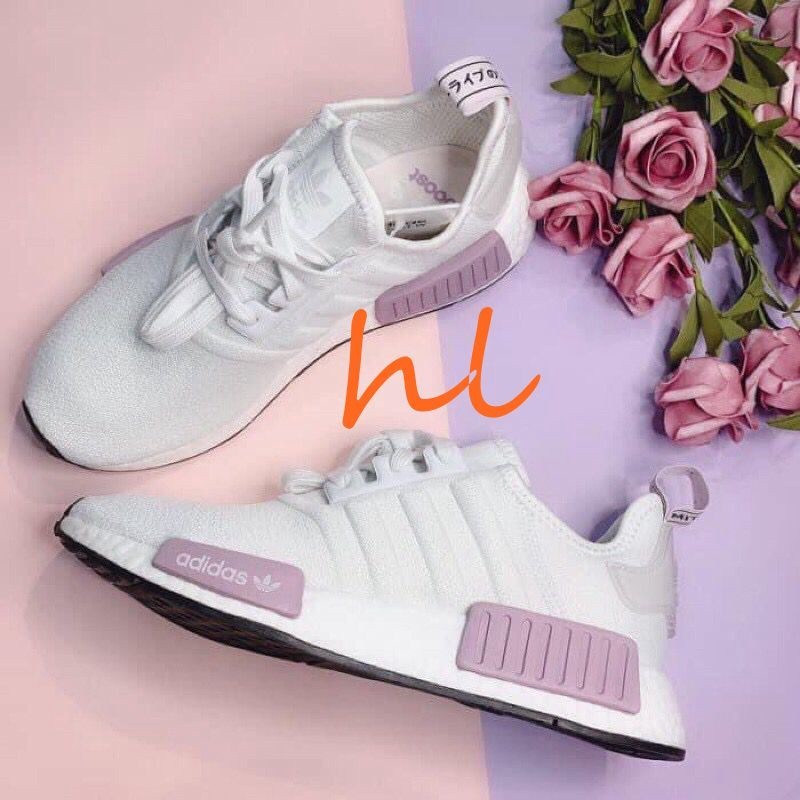 Adidas Nmd R1 Pk 愛迪達 三葉草 慢跑鞋 白紫 BD8024