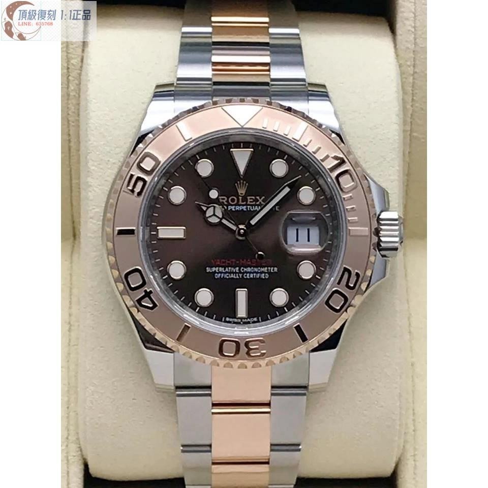 高端 ROLEX勞力士Yacht-master116621遊艇名仕巧克力色面盤玫瑰金半金款自動