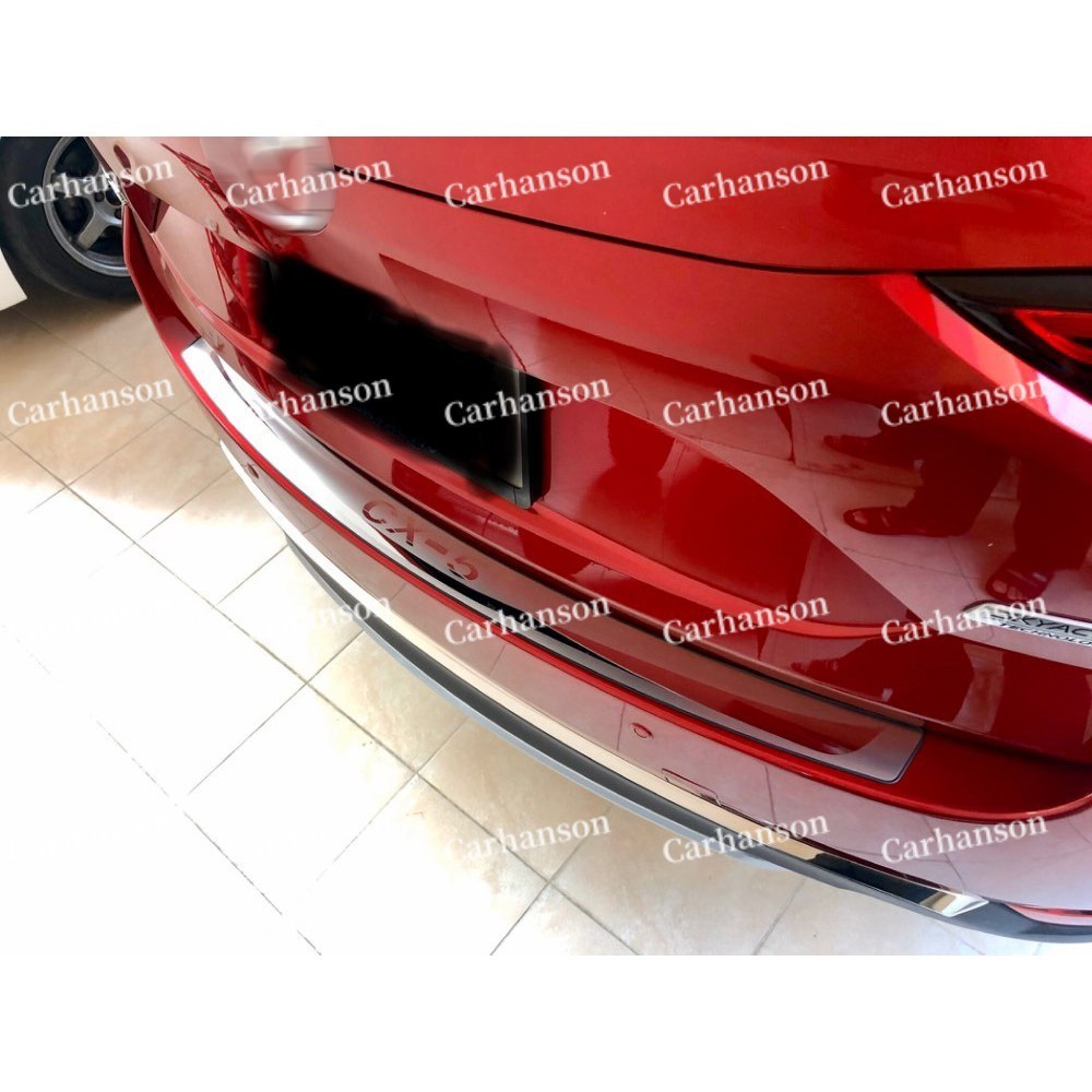 💙適用於馬自達 Mazda CX-5 CX 5 2013-2024 不鏽鋼後護板防刮飾板 後備箱改裝 專用零配件 汽車