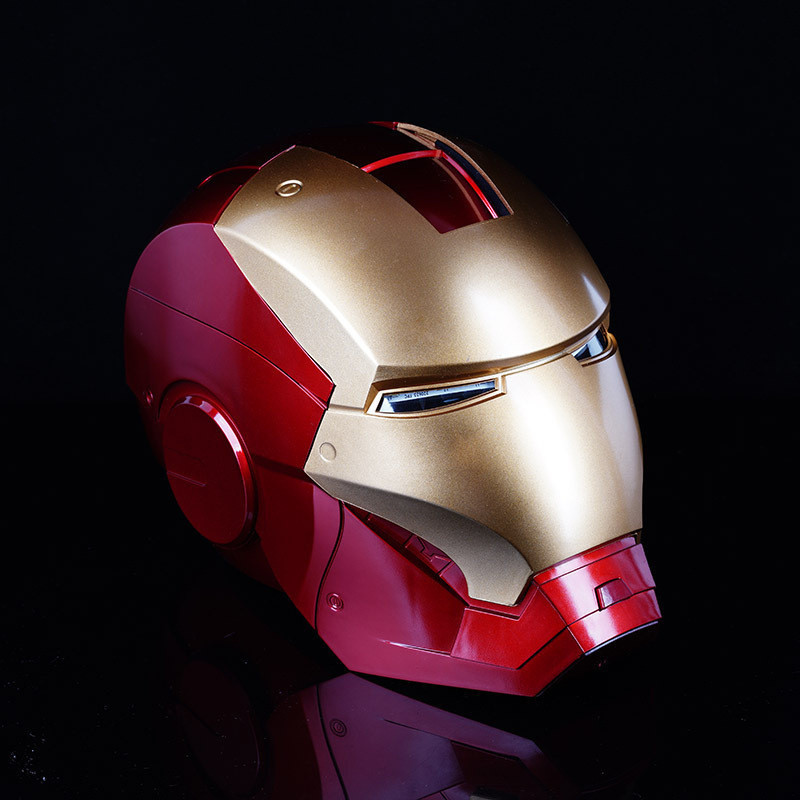 JOJO潮玩鋼鐵俠頭盔MK7 1:1 麵具可打開 可髮光 兒童禮物模型cosplay道具