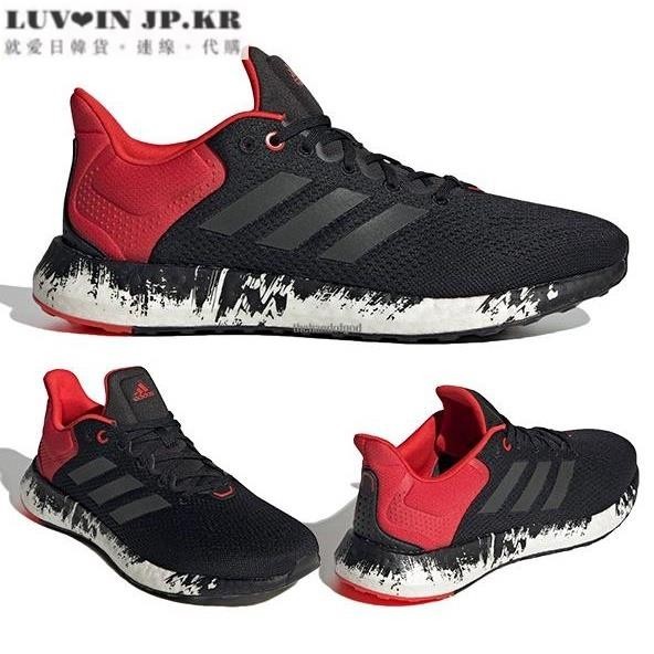 【日韓連線】Adidas Pureboost 21 PB21代 黑紅 爆米花大底 透氣運動休閑跑步鞋 GV7702男鞋