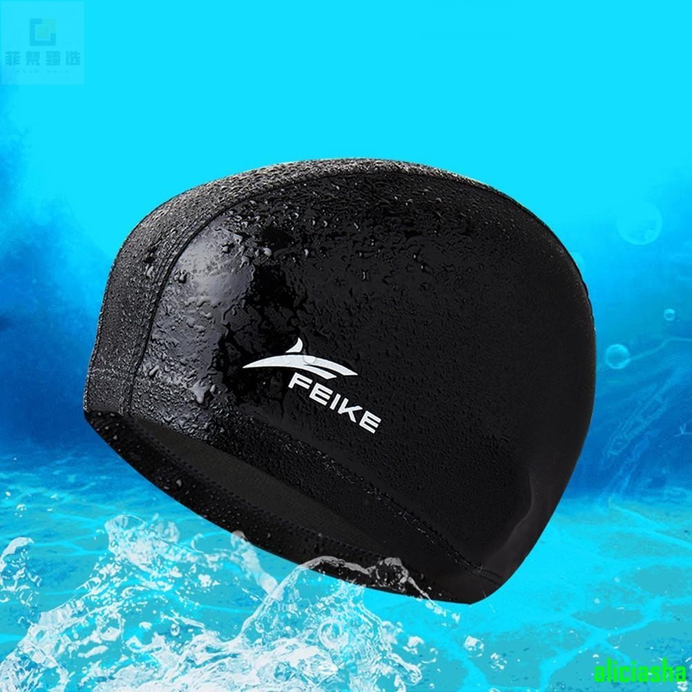 熱銷-PU素色泳帽溫泉帽 長頭髮防水不勒頭泳帽 專業游泳帽子