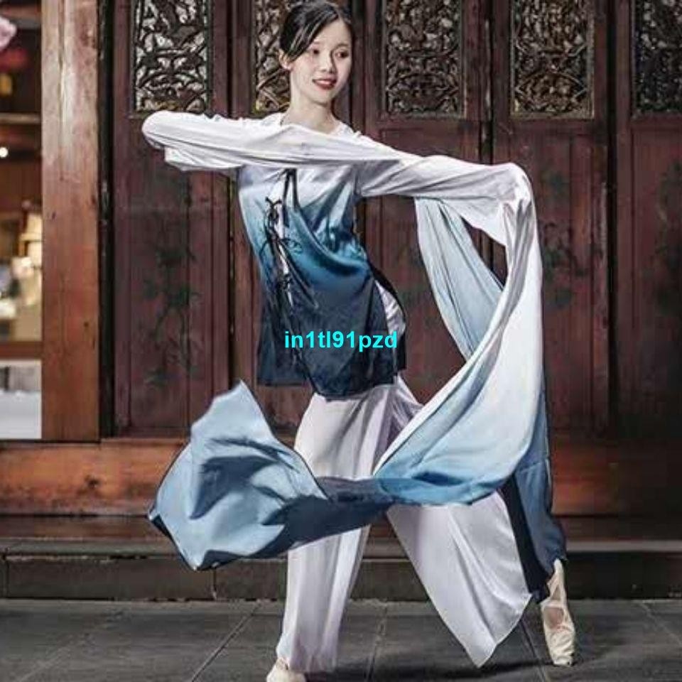 台灣之光古典舞蹈服裝 古典舞蹈真絲水袖練功服 比賽服 藏族民族戲曲京劇舞蹈表演表演服