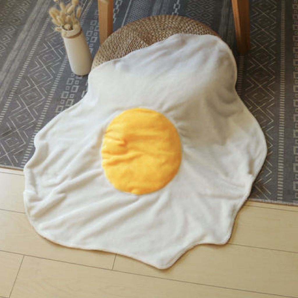 🌸軟軟毯🌸墨西哥卷餅毯子辦公室午睡蓋腿毯沙發大餅創意毛毯荷包蛋休閑毯