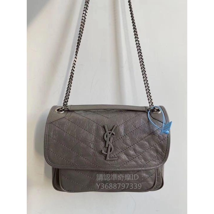 二手精品 SAINT LAURENT YSL NIKI 中款 28CM lv 郵差包 風琴包 小香 流浪包