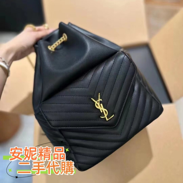 現貨二手 YSL 聖羅蘭 MONOGRAM 雙肩包 後背包 旅遊包 休閒百搭 6726091