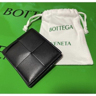 二手 Bottega Veneta 新款 寬編織 對開短夾 大編織 BV 對折 皮夾 代購
