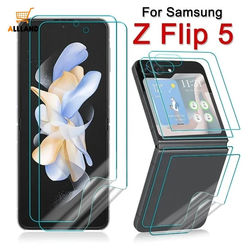 瑾瑾💕SAMSUNG 適用於三星 Galaxy Z Flip 5 5G 防刮保護膜透明水凝膠膜屏幕保護膜