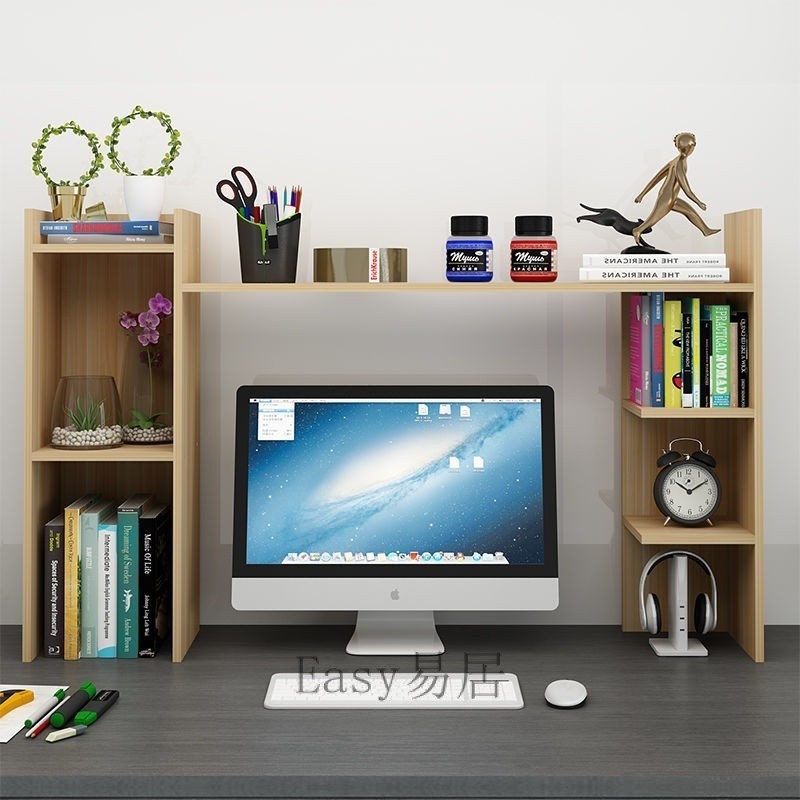 電腦桌上書架辦公室桌麵簡易小收納架轉角簡約學生多層置物架書櫃