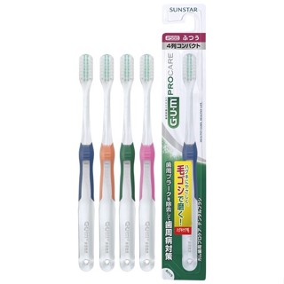 GUM牙周護理牙刷超彈力極細毛-588小頭中毛(顏色隨機出貨)【三友藥妝Tomod's】