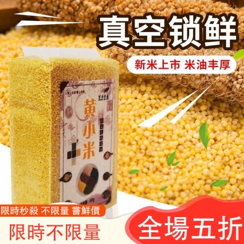 食趣坊 【臺灣熱銷】黃小米 新鮮小黃米 真空獨立包裝 農傢小米粥 月子米食用 雜糧