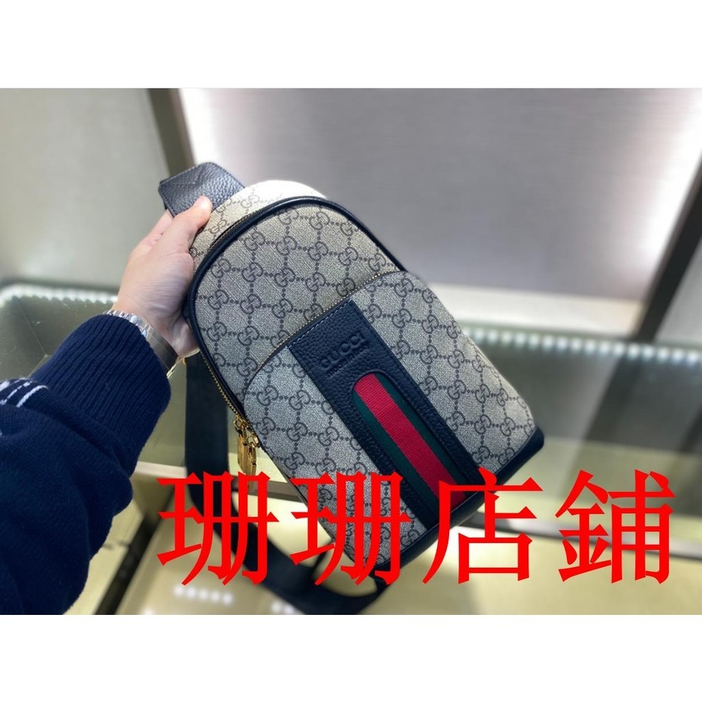 珊珊二手/GUCCI/古馳男士胸包 背包 單肩包 胸包男包肩背包斜跨包側背包斜背包郵差包郵差包男相機包腰包21222