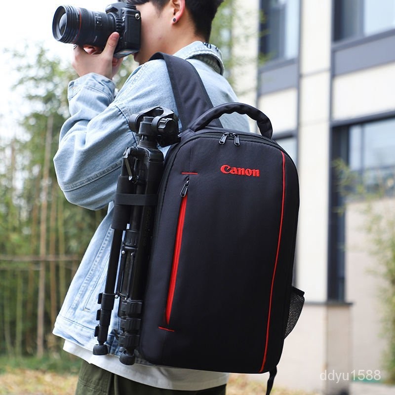 【限時免運】佳能尼康單反相機包專業多功能大容量輕便攝影包戶外旅行雙肩背包