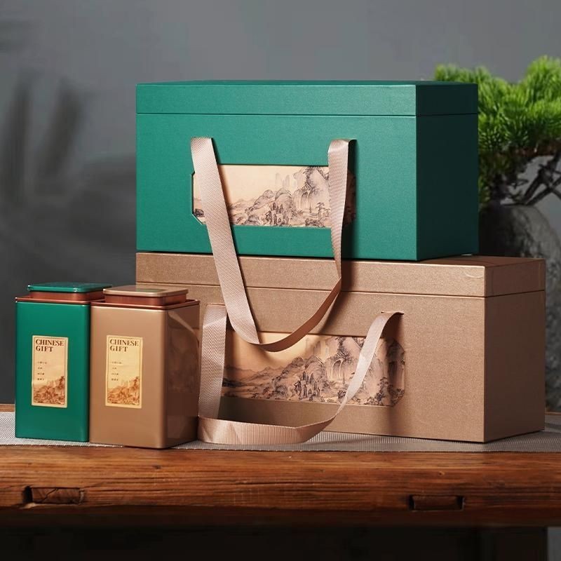 小贊甄選    鐵觀音精緻茶葉包裝盒空禮盒半斤裝紅綠茶鐵罐巖茶大紅袍茶葉禮盒
