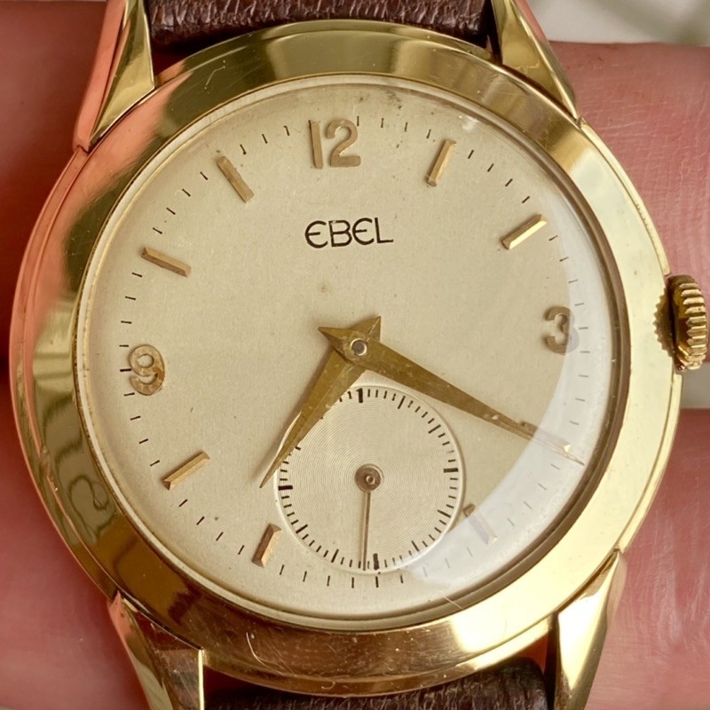 錶現不凡～EBEL/玉寶錶，瑞士原裝750，18k金。手上鍊