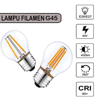 丸子精選E27 LED Bulb 2W 4W 6W Filament Light Energy Saving Round