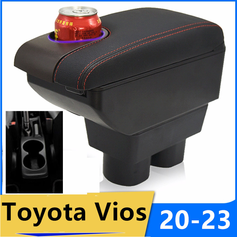 台灣新品 TOYOTA Yaris 扶手箱 VIOS車用扶手 雙層收納置物箱 置杯架 USB 大鴨改裝