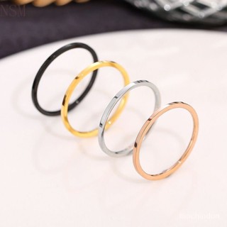💍戒指鈦鋼戒指1mm圓邊設計 不褪色 男女戒指 鈦鋼戒子 尾戒 玫瑰金 黑色 指環 細戒指 ins不鏽鋼戒指 情侶對戒