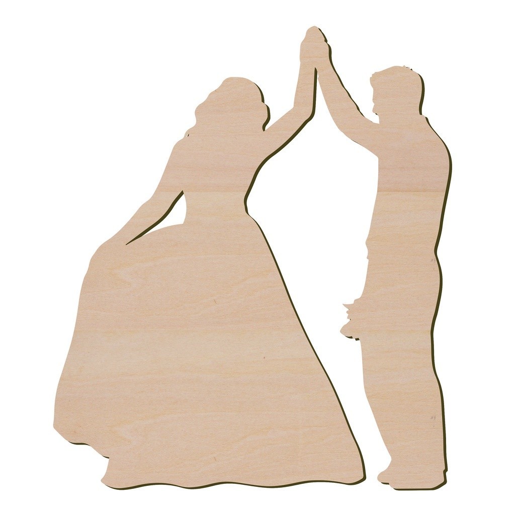 結婚造型木片 新婚夫婦造形木片 婚禮素材 結婚用品 婚禮佈置 婚禮背板 diy 拼貼 木片材料 雷雕素材 客製化小木片