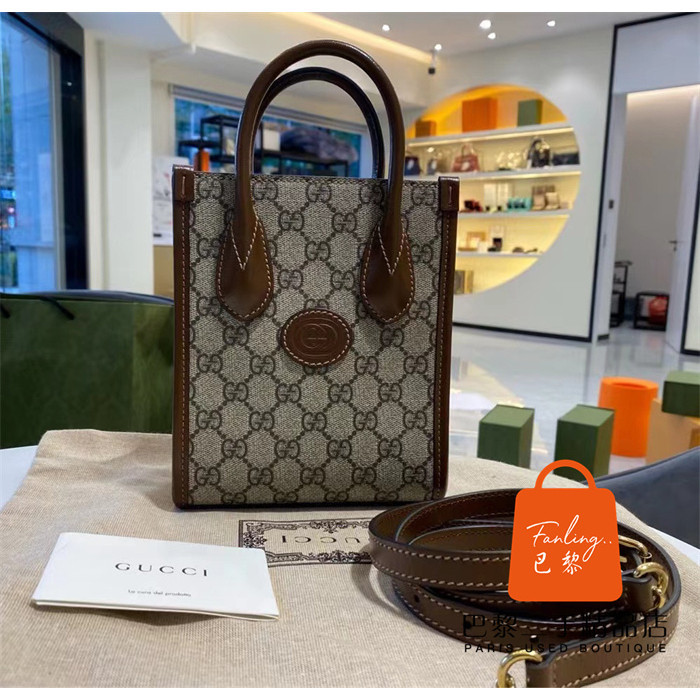 正品免運 GUCCI 古馳 Retro Tote Mini 迷你 托特包/單肩包/斜背包/手提包/琴譜包671623