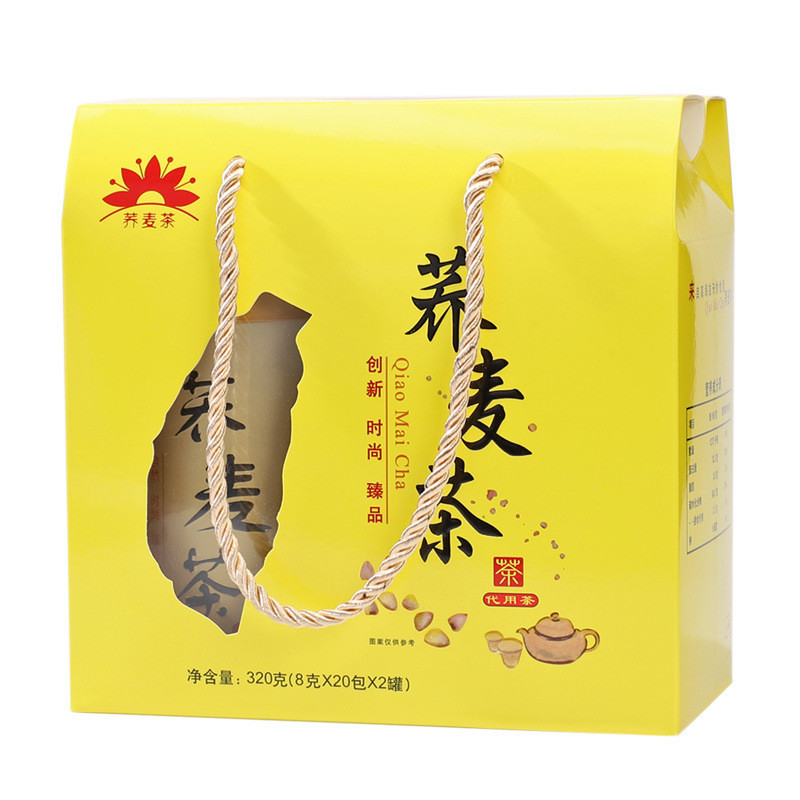 黃金蕎麥茶原味天然大麥香苦蕎茶蕎麥茶去油小包裝罐裝禮盒裝320g