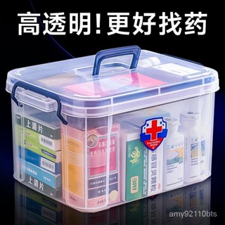 🔥 臺灣熱賣 🔥醫藥箱傢庭版透明藥箱傢用大容量多層特大收納盒宿捨小急救箱 QNLS