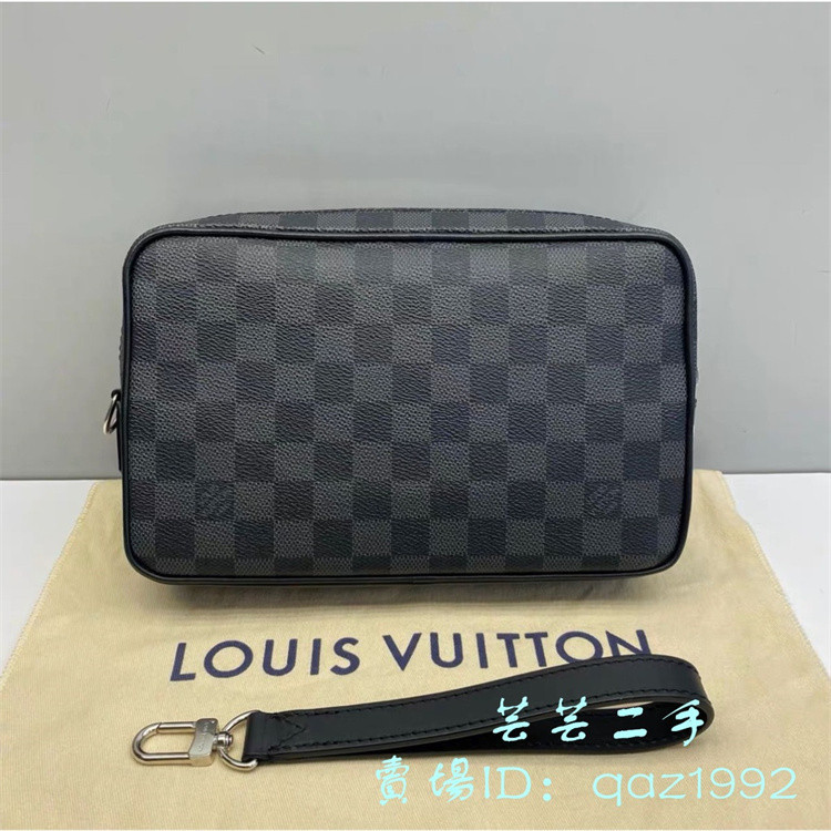 LV 路易威登 KASAI CLUTCH 經典 黑灰 棕色 棋盤格 手拿包 男款郵差包 N41664