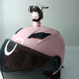 ✨機車好物✨網紅小黃鴨頭盔可愛小龍人頭盔裝飾自行車電動摩托車竹蜻蜓裝飾品