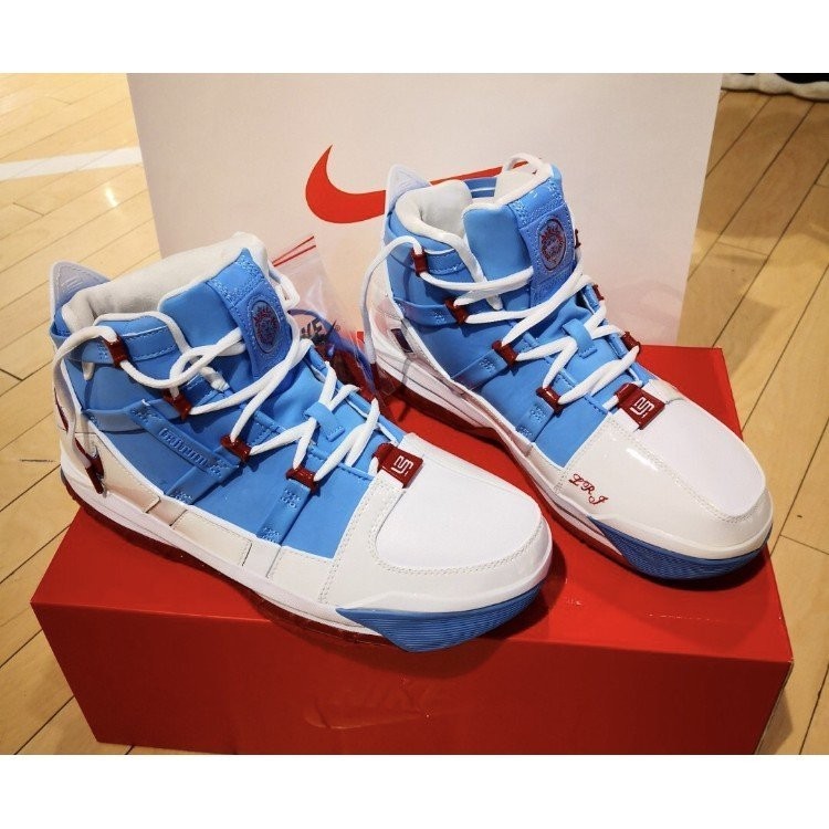 Nike Zoom LeBron 3 Houston All-Star 詹姆斯 藍白 籃球 AO2434 慢跑鞋