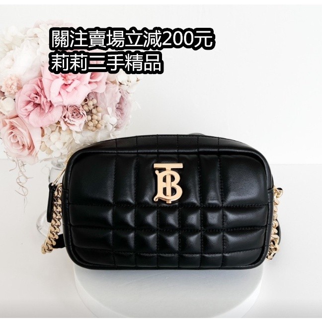 現貨二手 BURBERRY Lola TB 黑色羊皮相機包 mini 斜背包 鏈條包 肩背包 現貨