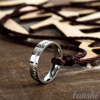 Fanshi｜免費刻字／鈦鋼項鍊｜指環項鍊 鈦鋼戒指項鍊情侶吊墜一對韓版掛件衣服情侶配飾男生項鍊 古巴項鍊 項鍊男 吊墜