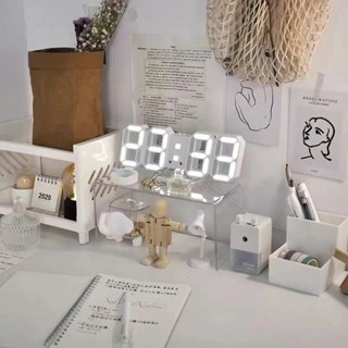 【朵朵】 網紅ins學生用3D數字LED時鐘鬧鐘北歐創意擺件臥室客廳現代簡約鐘