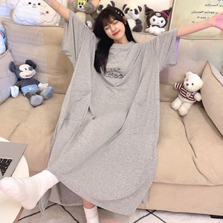 【新貨熱賣】超長款睡裙女夏季短袖寬松加肥大碼胖mm2-300斤孕婦睡衣裙到腳踝大碼睡裙加大睡衣大尺碼