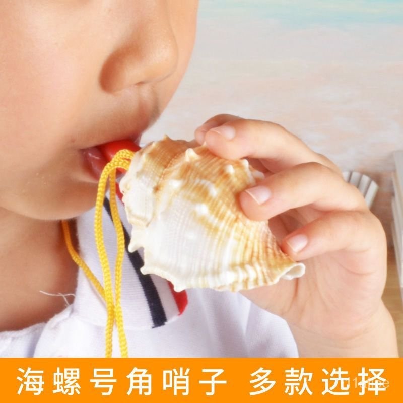🔥台灣發售🔥  口哨 海螺哨 兒童玩具哨 天然海螺哨子號角可吹喇叭口哨大海螺貝殻兒童玩具哨小螺號吹響