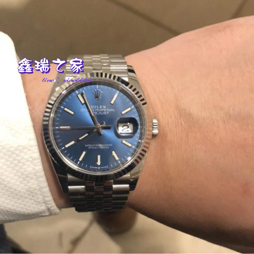 Rolex 勞力士 日誌型男手表精鋼間白金36mm藍盤126234