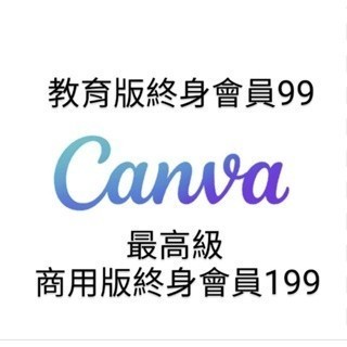蝦皮最便宜Canva pro 商用版終身199